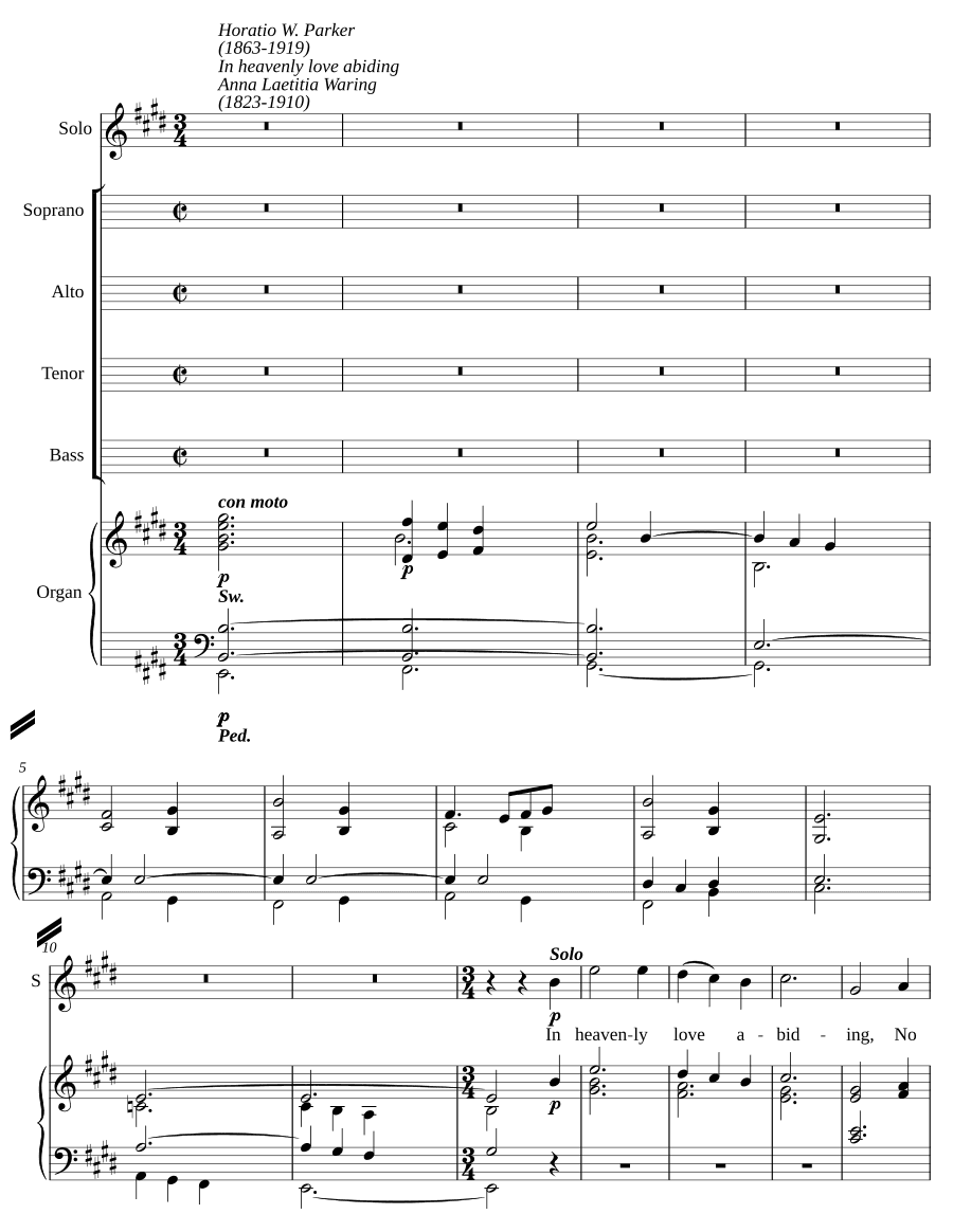 В небесной любви пребывая (In heavenly love abiding)
