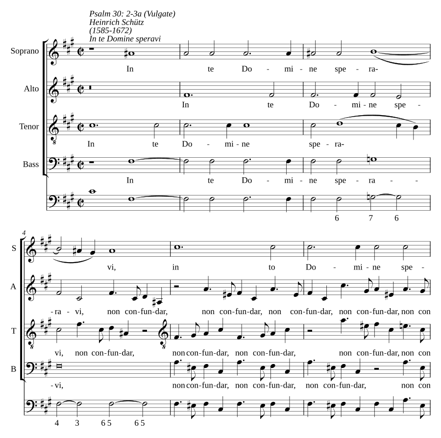 На Тебя, Господи, уповаю (In te Domine speravi, SWV 66)