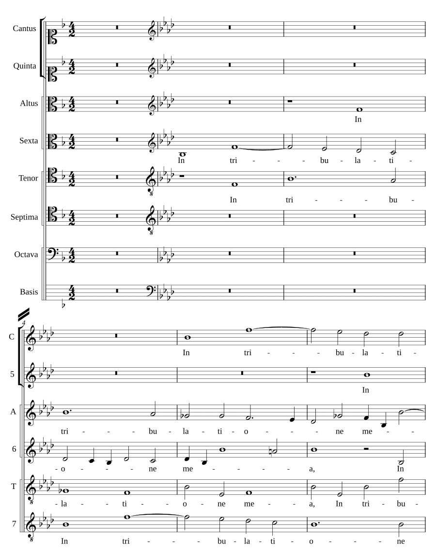 В скорби моей (In tribulatione mea)