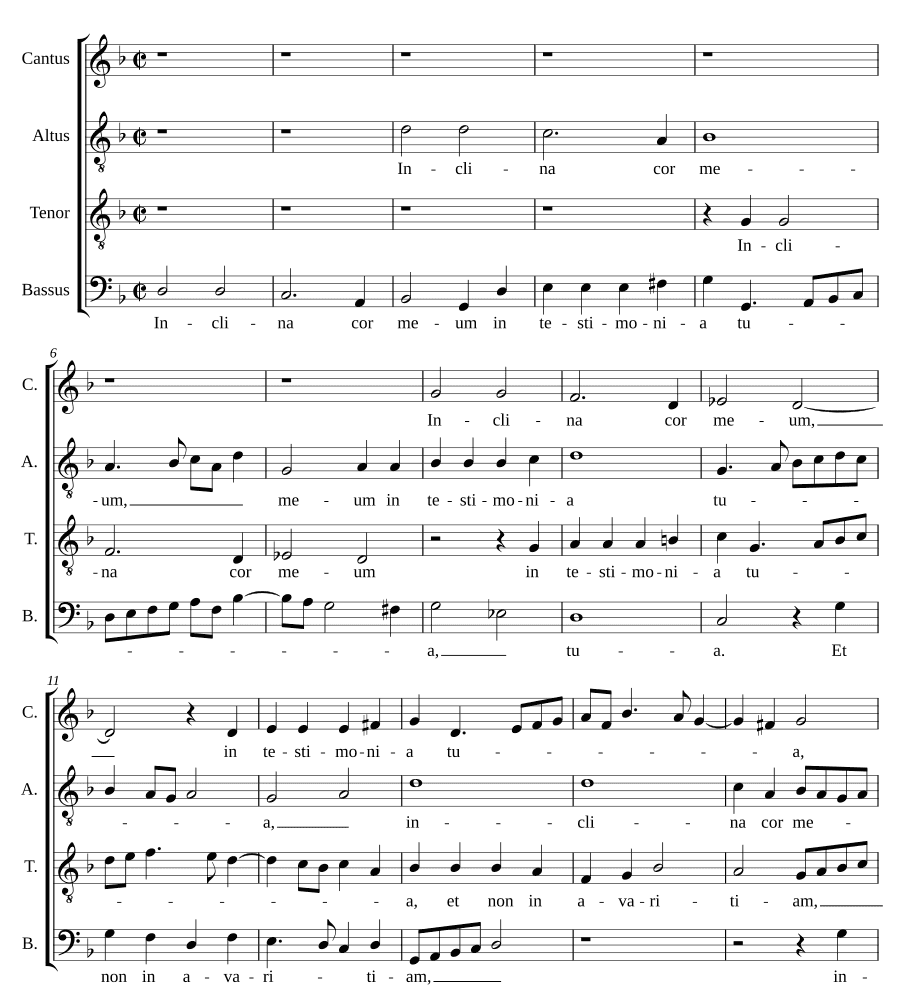 Наклони сердце мое (Inclina cor meum)