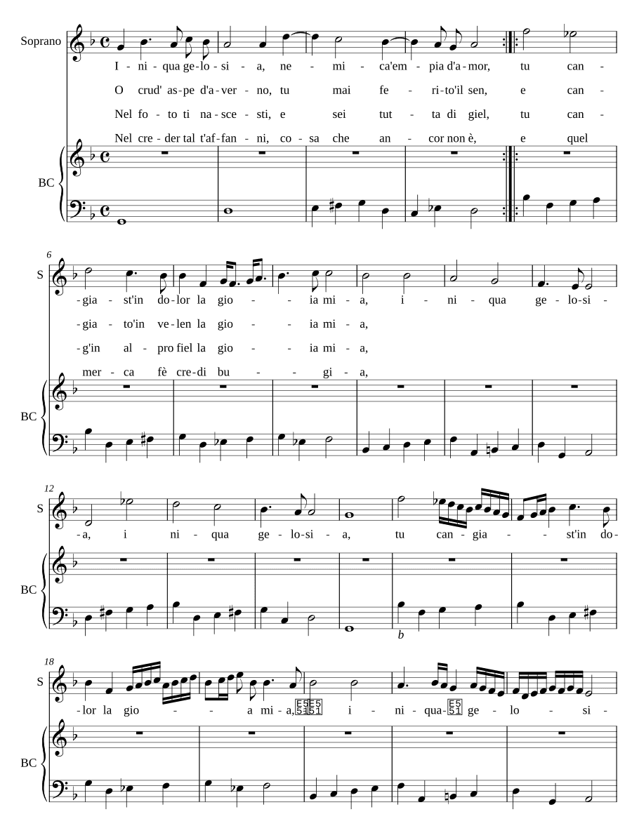 Несправедливая ревность (Iniqua gelosia)