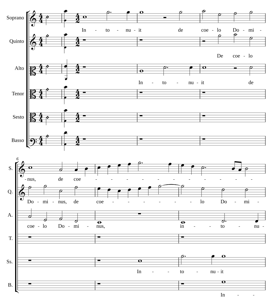 Воззвал с неба (Intonuit de coelo)