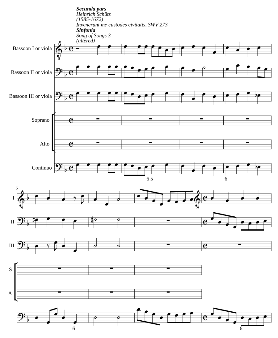 Стражи города нашли меня (Invenerunt me custodes civitatis, SWV 273)