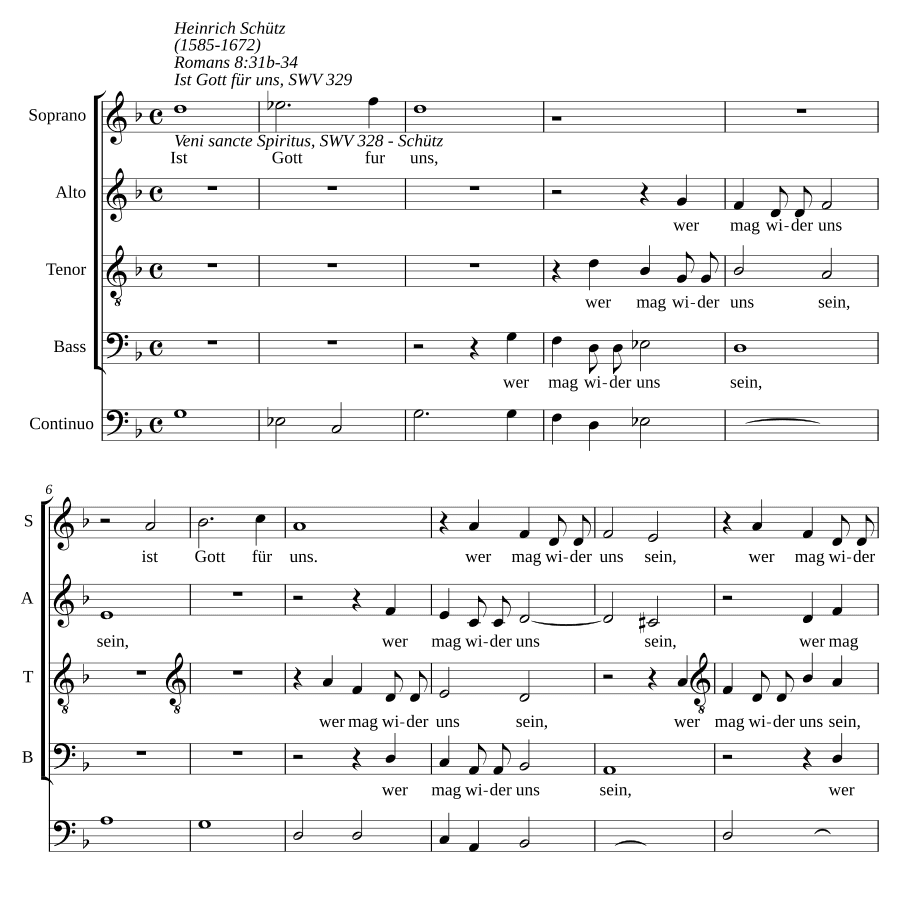 Если Бог за нас, SWV 329 (Ist Gott für uns, SWV 329)