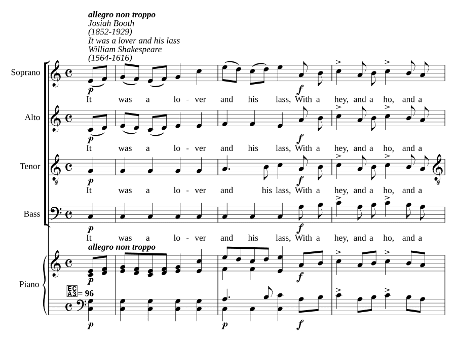Это был любовник и его девушка (It was a lover and his lass)
