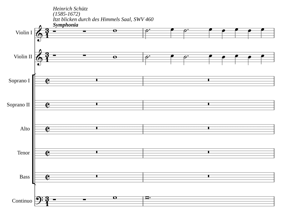 Теперь взирают сквозь небесный свод (Itzt blicken durch des Himmels Saal). SWV 460