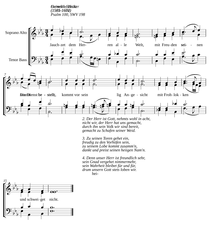 Восклицайте Господу, вся земля, SWV 198 (Jauchzet dem Herren, alle Welt, SWV 198)
