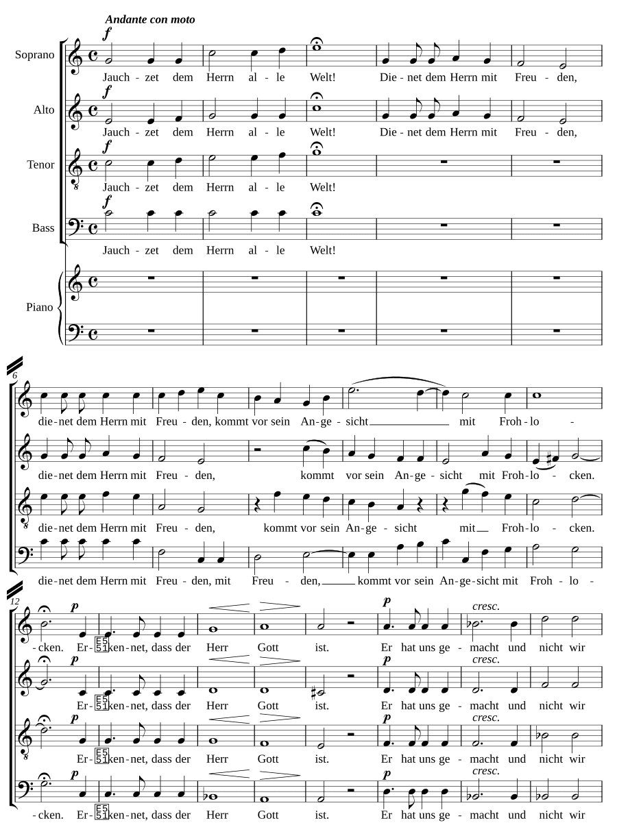Воскликните Господу (Jauchzet dem Herrn). Псалом 100