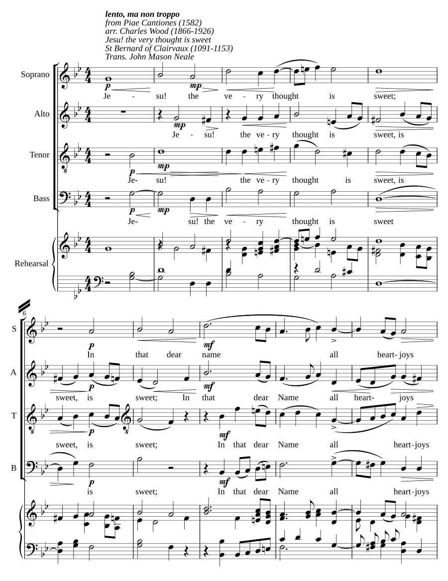 Иисус, сладка мысль о Тебе (Jesu, the very thought is sweet)