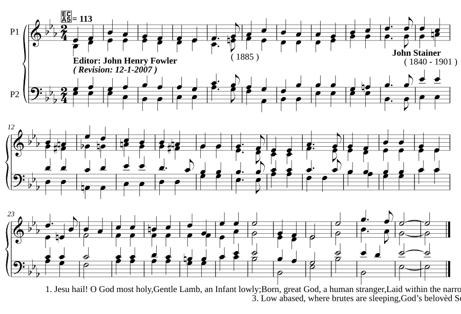 Иисус, приветствую Тебя, о Боже святейший (Jesu hail! O God most holy)