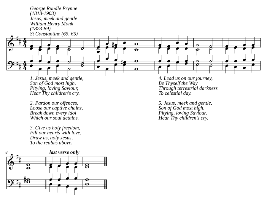 Иисус, кроткий и нежный (Jesus, meek and gentle)