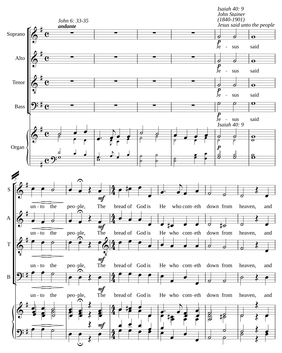 Иисус сказал народу (Jesus said unto the people)