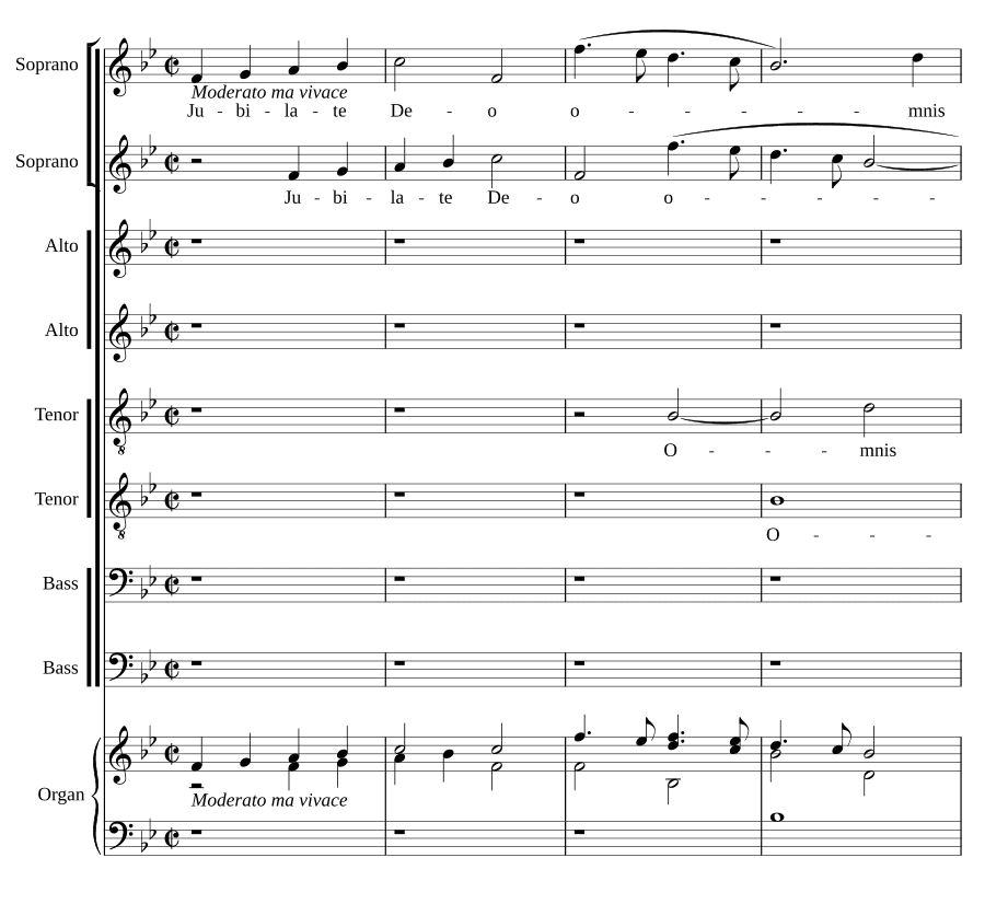 Jubilate Deo, omnis terra a 8
