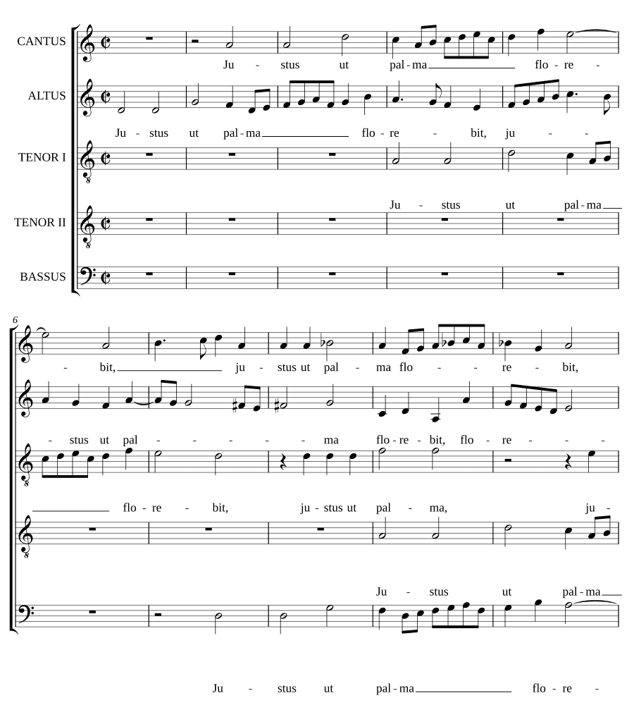 Праведник, как пальма I (Justus ut palma I)