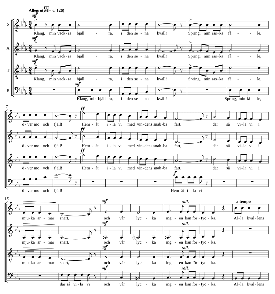 Звени, мой прекрасный колокольчик (Klang min vackra bjällra)