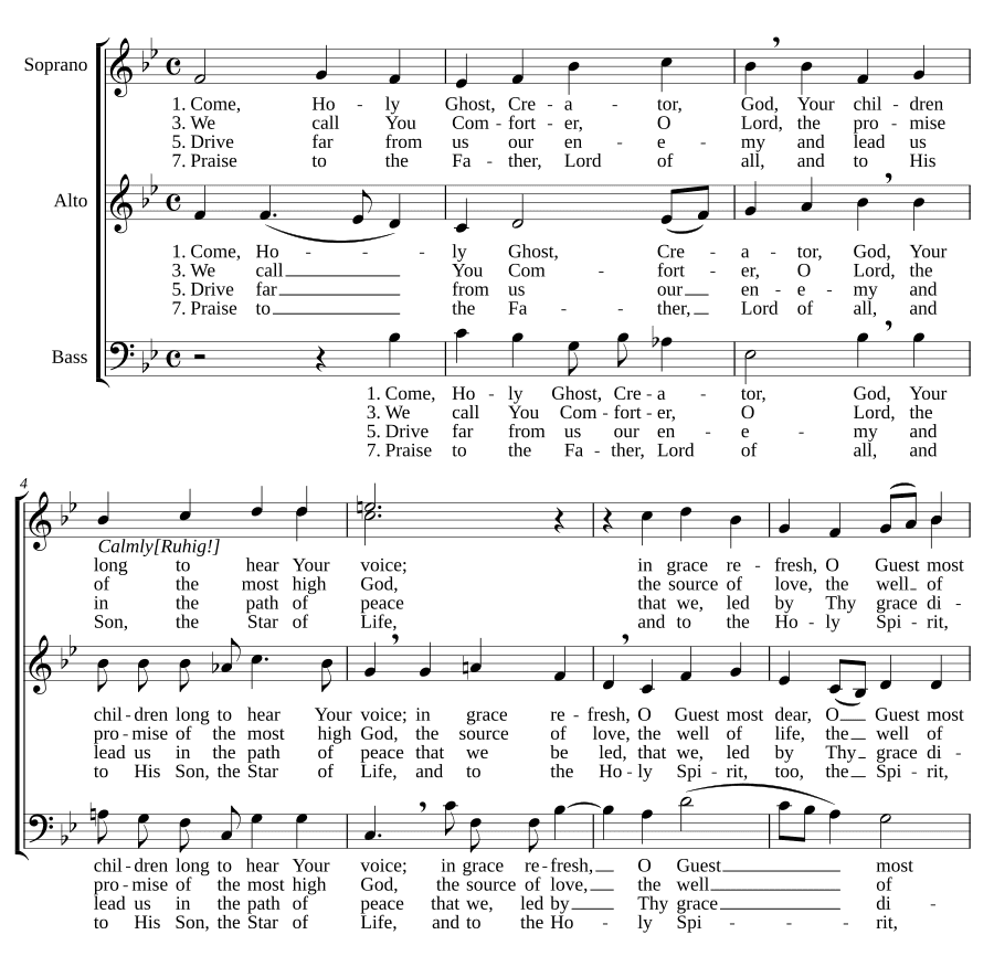 Приди, Святой Дух, о Творец (Komm, heilger Geist, o Schöpfer du)
