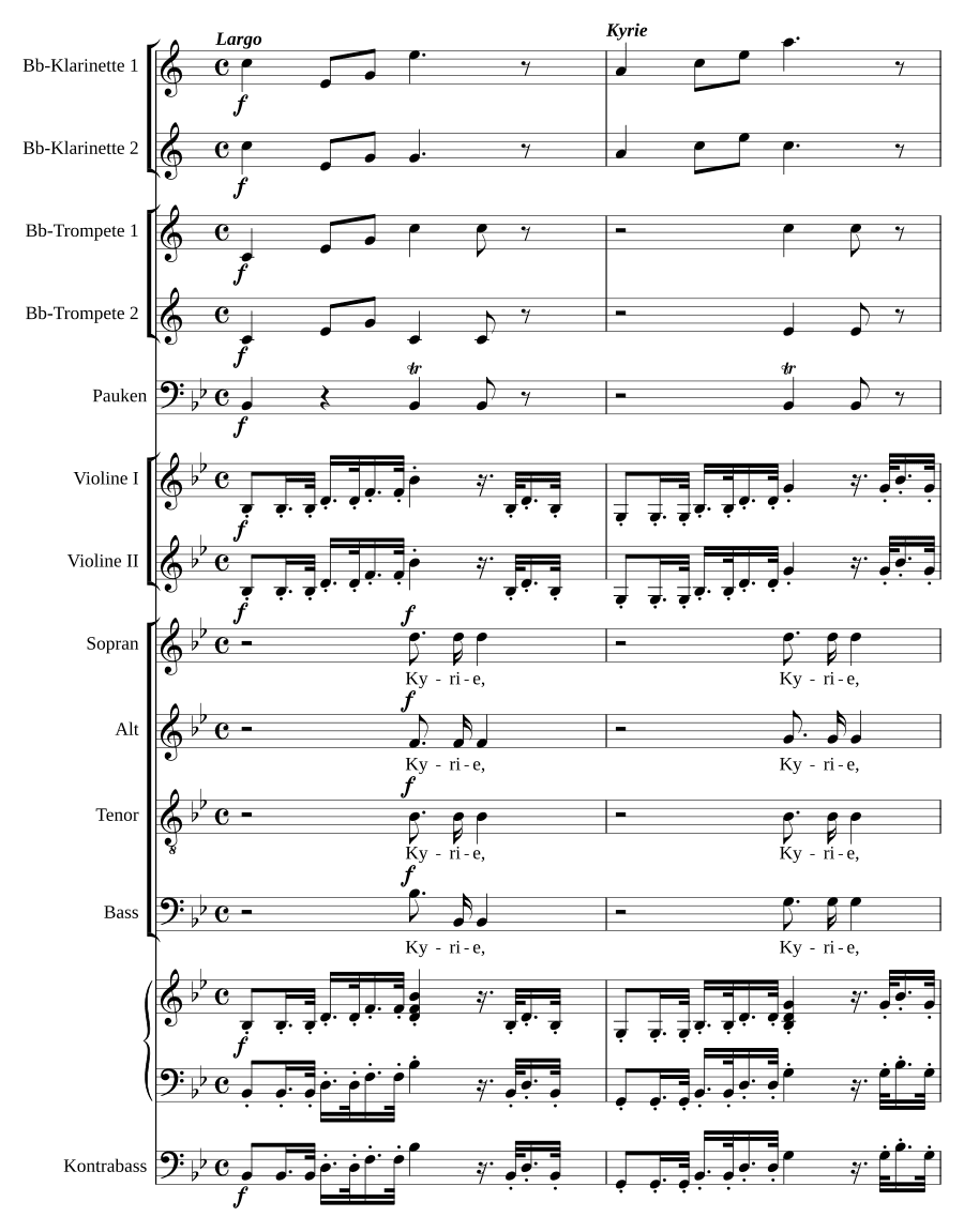 Kurze Festmesse in Bb (organ version)