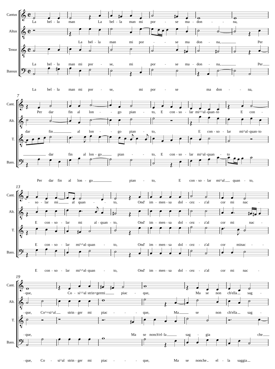 Прекрасная рука мне подала (La bella man mi porse)