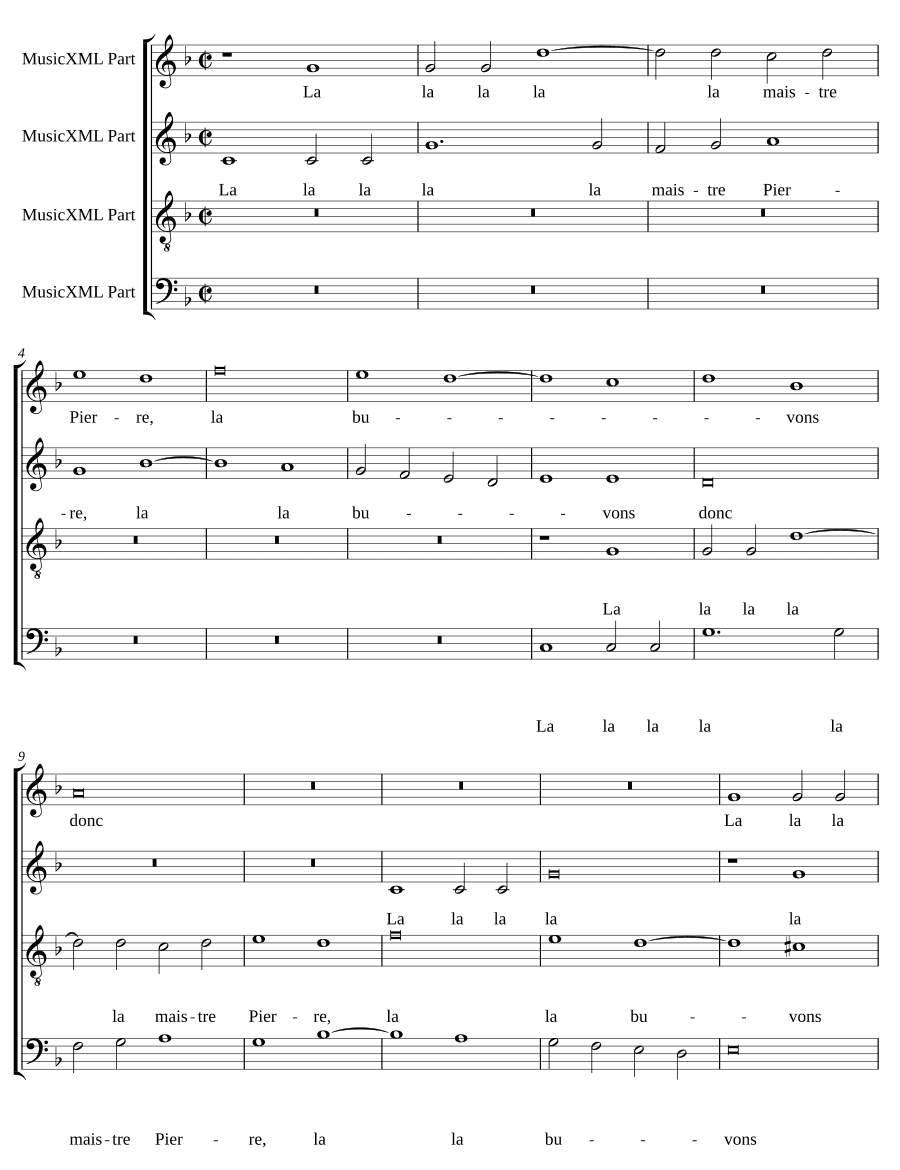 Ла-ла, мастер Пьер (La la, maistre Pierre)