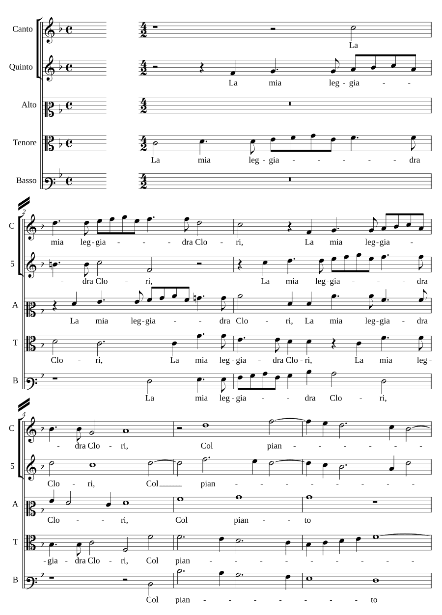 Моя прелестная Клори (La mia leggiadra Clori)