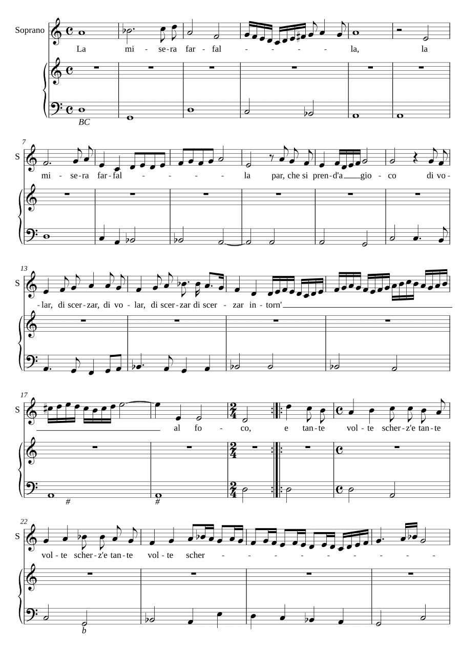 Несчастная бабочка (La misera farfalla)