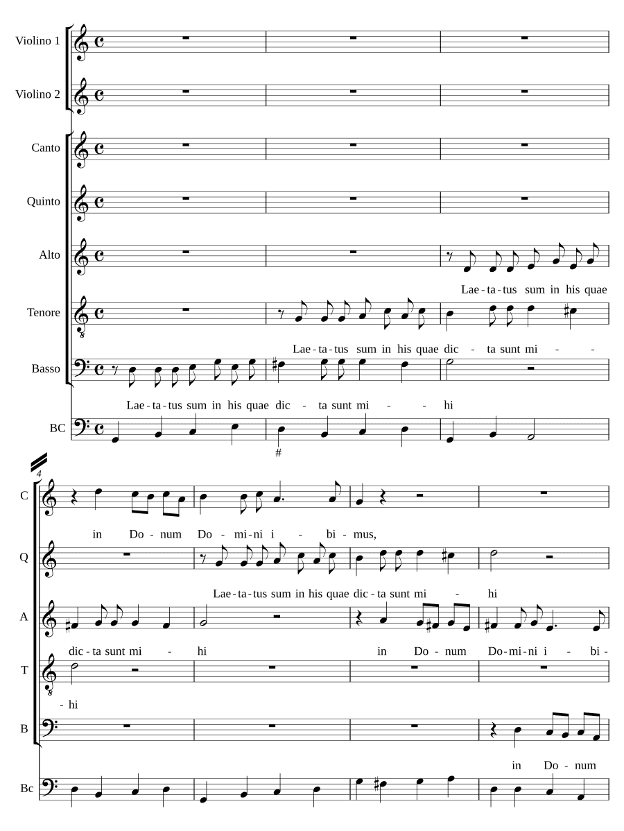 Я возрадовался (Laetatus sum)
