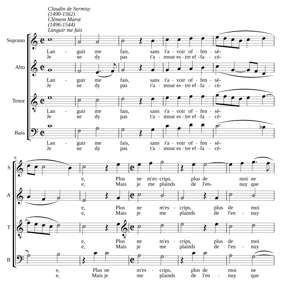 Я томлюсь (Languir me fais)