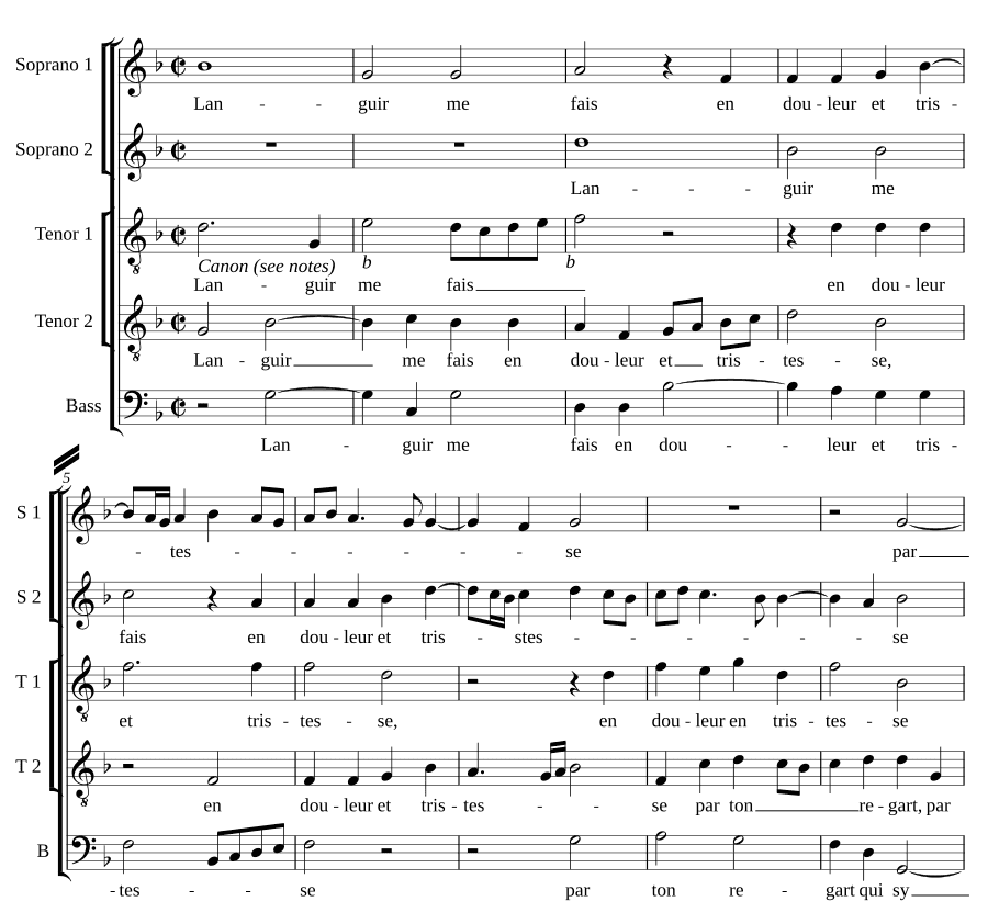 Я томлюсь (Languir me fais)