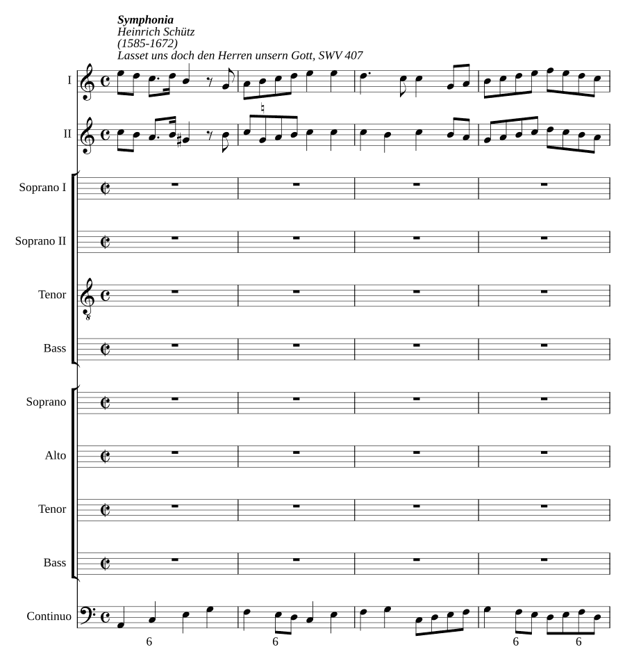 Давайте же славить Господа, Бога нашего, SWV 407 (Lasset uns doch den Herren, unsern Gott, loben, SWV 407)