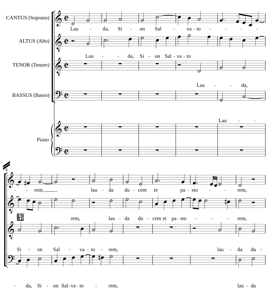 Хвалите Сион (Lauda Sion a 4)