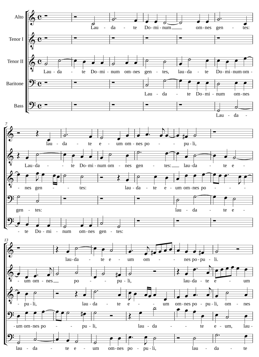 Хвалите Господа, все народы (Laudate Dominum omnes gentes)