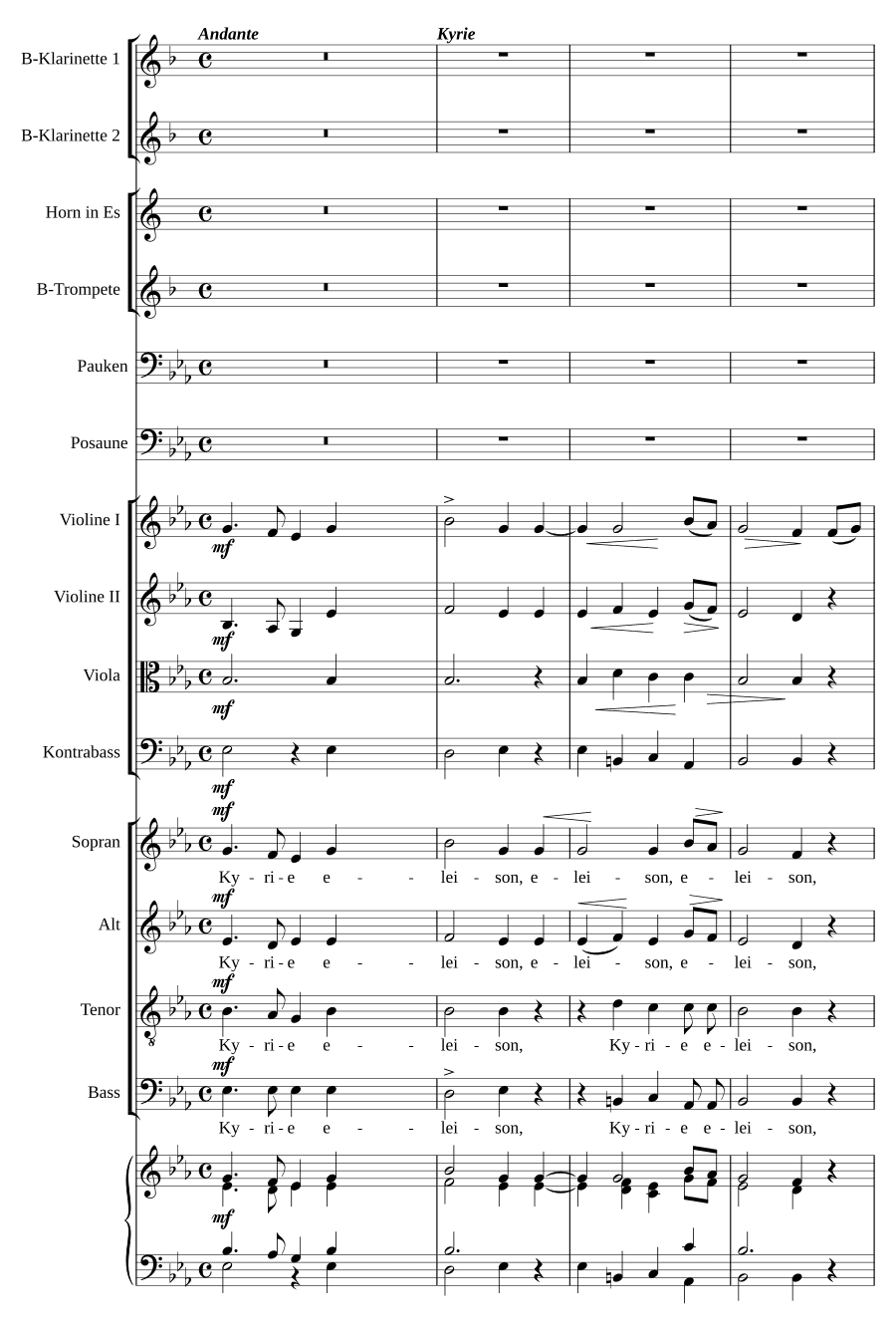 Лоретанская литания ми-бемоль мажор (Lauretanische Litanei in Es)