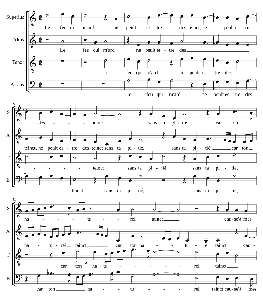 Огонь, что меня жжет (Le feu qui m'ard)