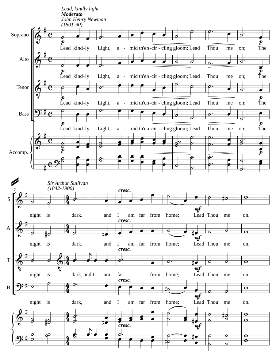Веди, добрый свет (Lead, kindly Light)