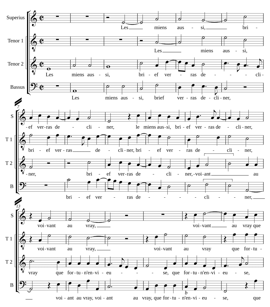 Мои тоже, на 4 голоса (Les miens aussi a 4)