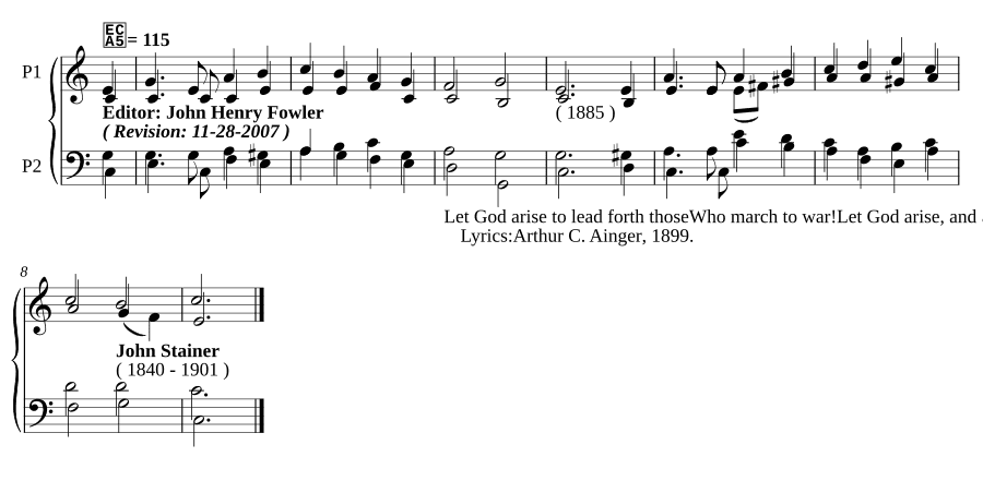 Да восстанет Бог, чтобы вести вперед (Let God arise to lead forth those)