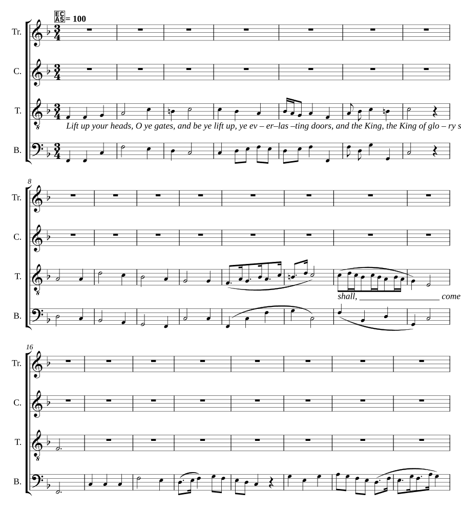 Поднимите головы, врата (Lift up your heads, O ye gates)
