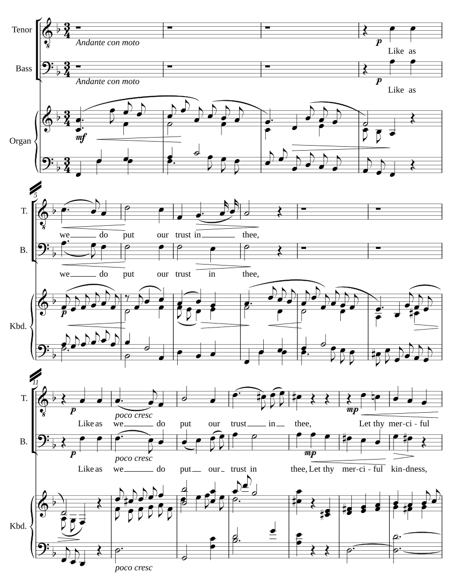 Как мы уповаем (Like as we do put our trust)