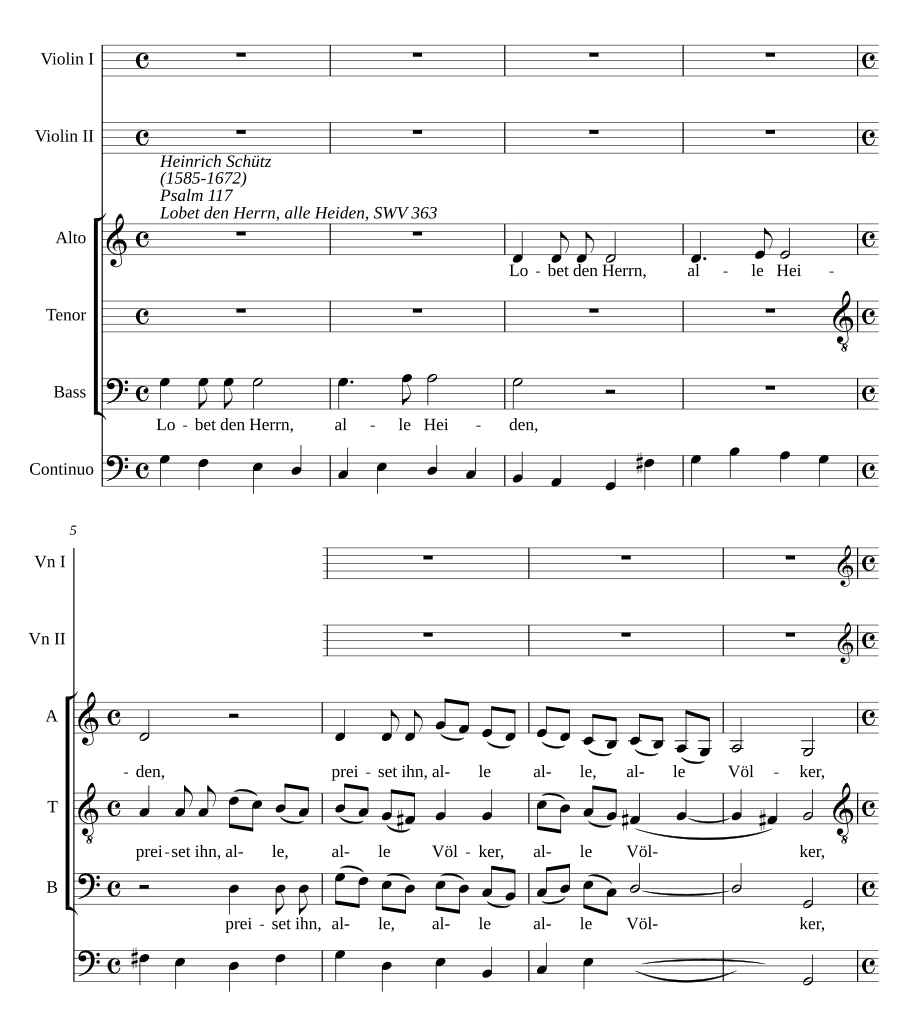 Хвалите Господа, все народы, SWV 363 (Lobet den Herrn, alle Heiden, SWV 363)