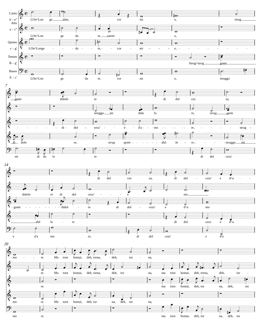 Далеко от тебя, моё сердце (Longe da te, cor mio)