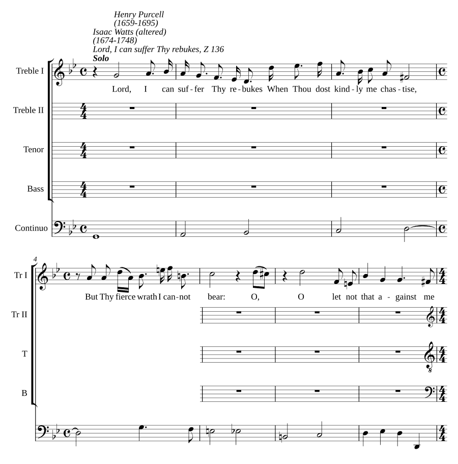 Господи, могу терпеть упреки Твои (Lord, I can suffer thy rebukes, Z 136)