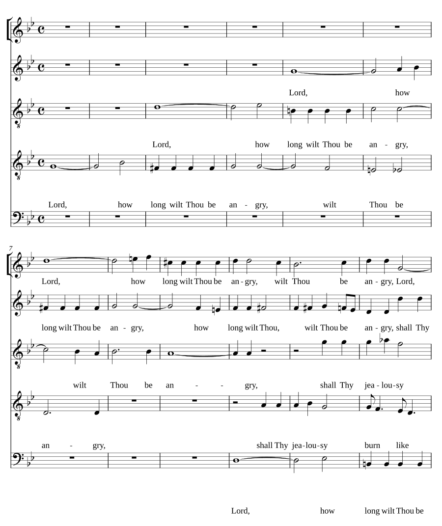 Господи, как долго будешь гневаться, Z 25 (Lord, how long wilt Thou be angry, Z 25)