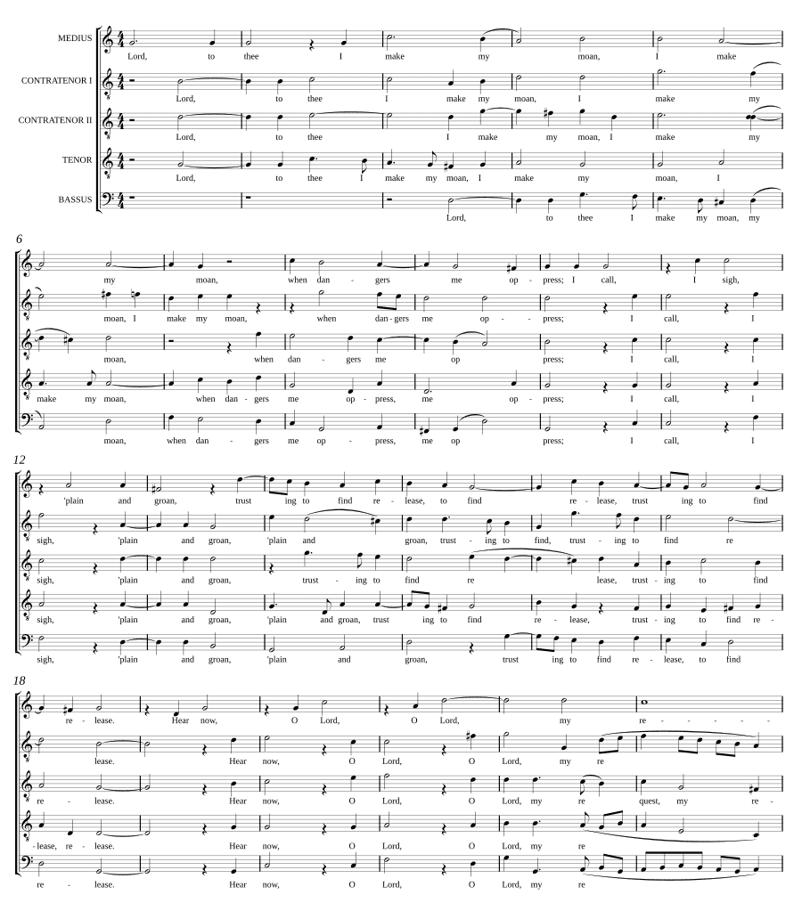 Господи, к Тебе я возношу плач (Lord, to thee I make my moan)