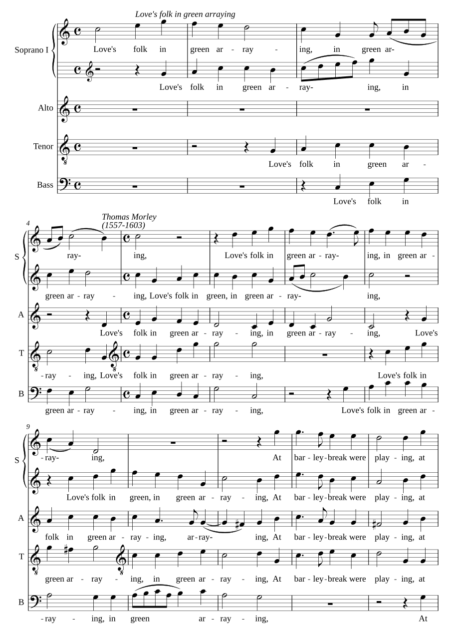 Любовные люди в зелёном одеянии (Love’s folk in green arraying)