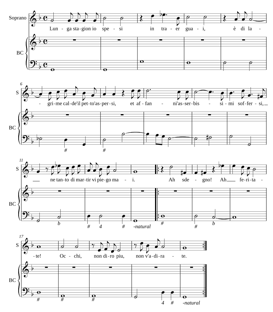 Долгое время я провёл (Lunga stagion io spesi)