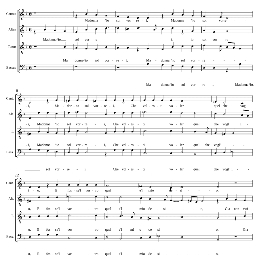 Мадонна, я только хочу (Madonna io sol vorrei)