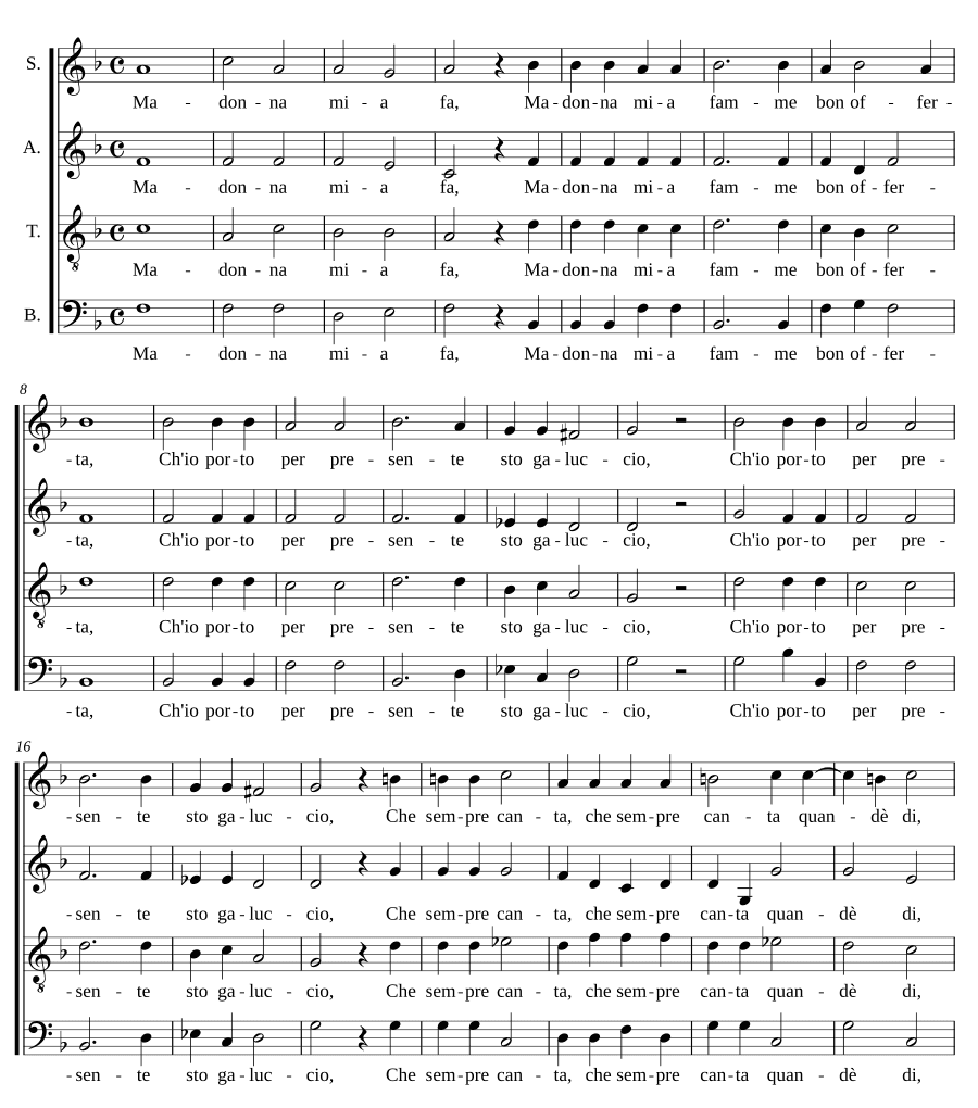 Моя милая мадонна (Madonna mia fa)