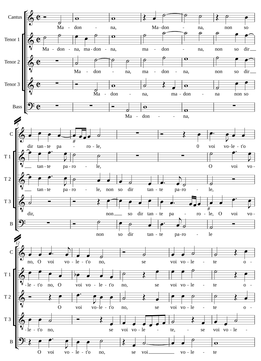 Мадонна, не знаю, как сказать (Madonna non so dir)