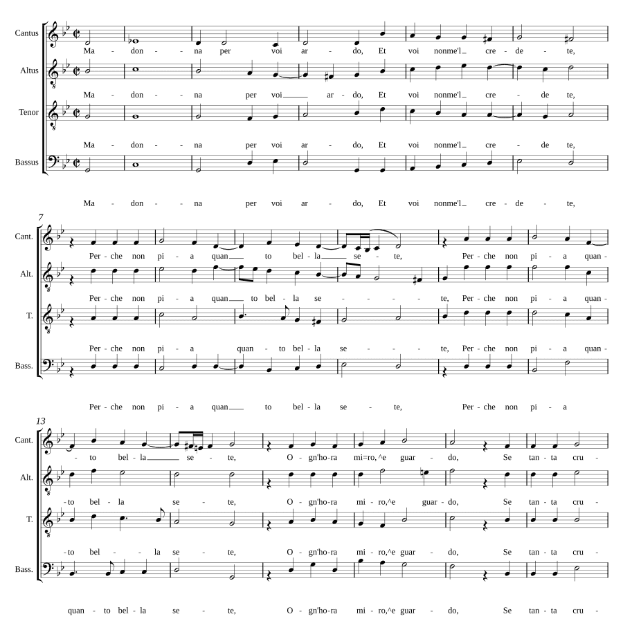 Мадонна, я горю для вас (Madonna per voi ardo)