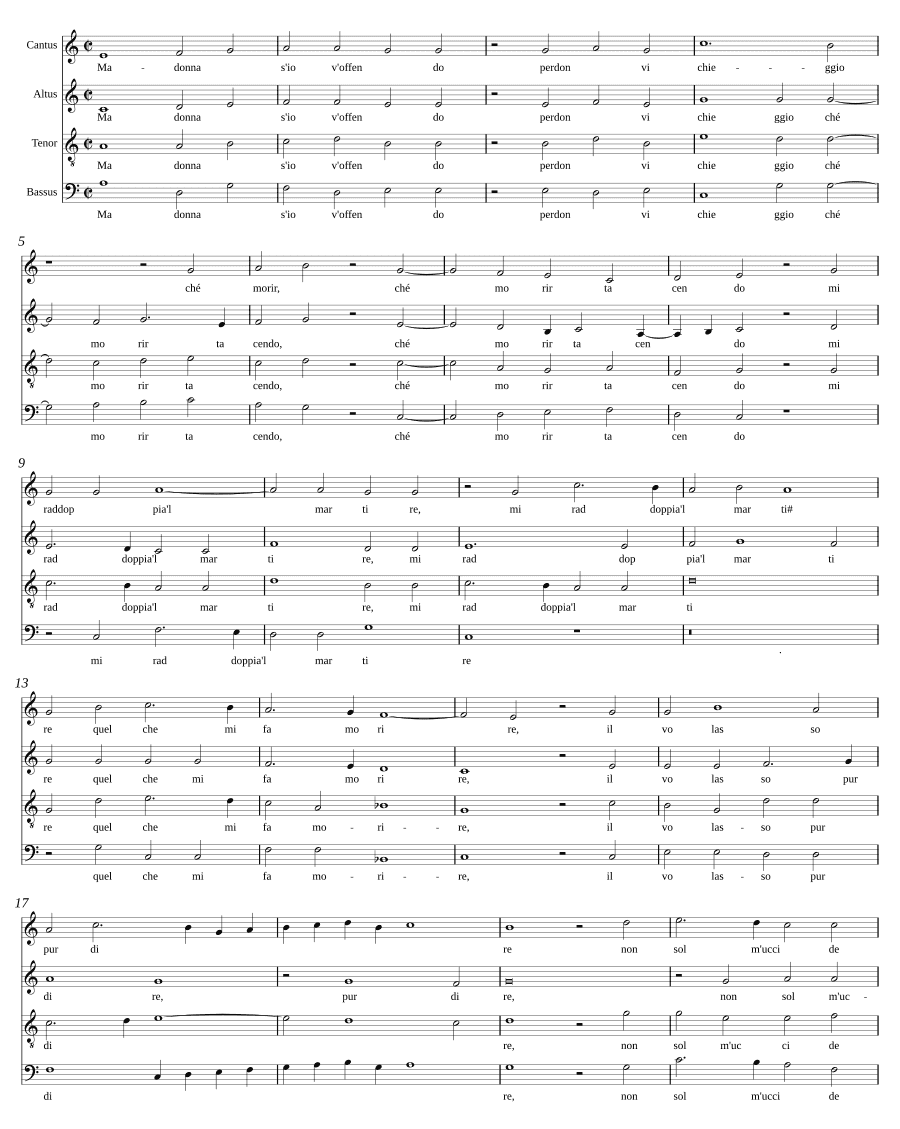 Мадонна, если я вас обижаю (Madonna s'io v'offendo)